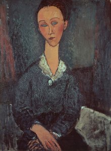 Ritratto di una donna con colletto bianco